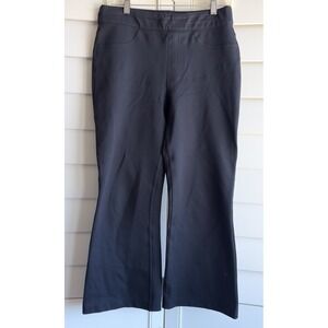 Spanx Perfect Pant Women M 24" In Black Crop Kick Flare Pull On Capri  20260R